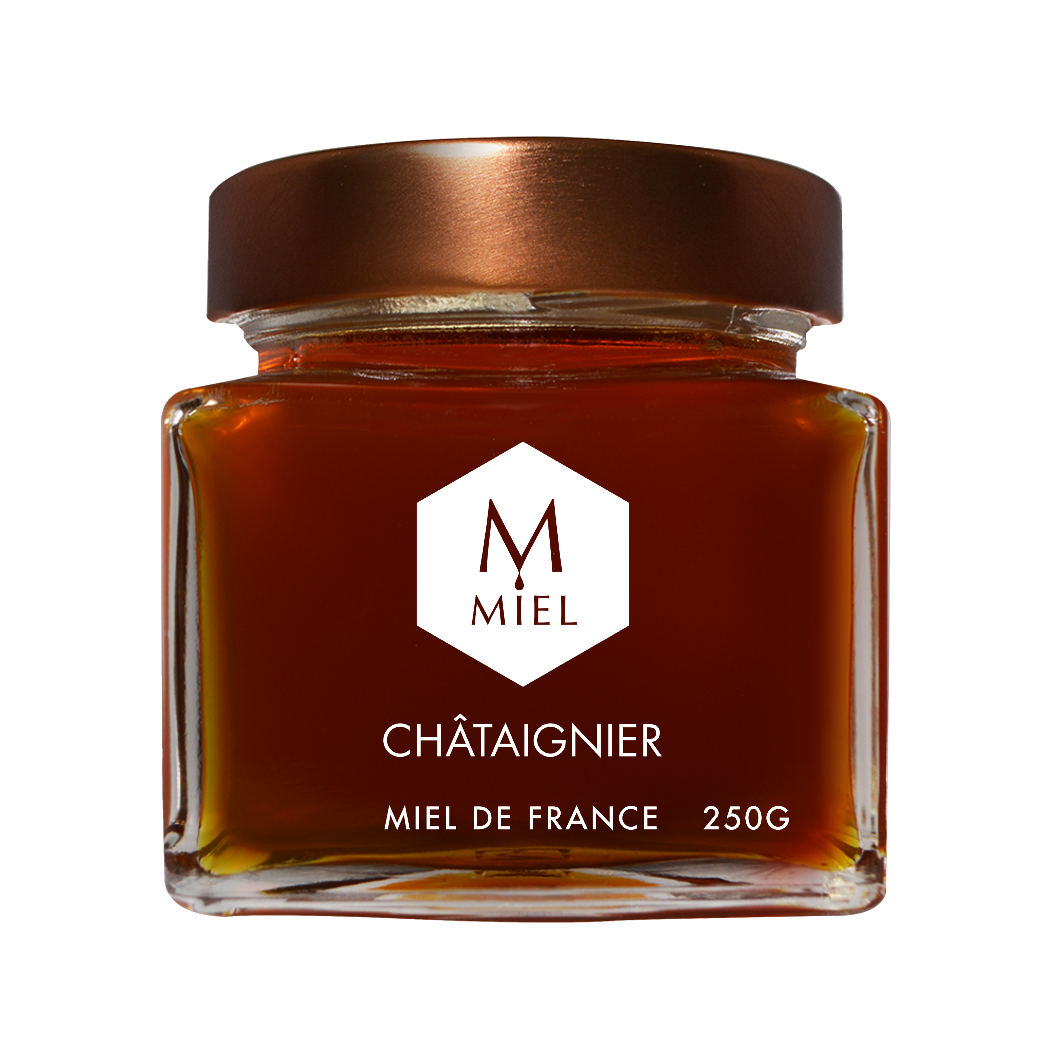 Miel de châtaignier, produit par nos abeilles, récolté en Bourgogne et dans  le Var